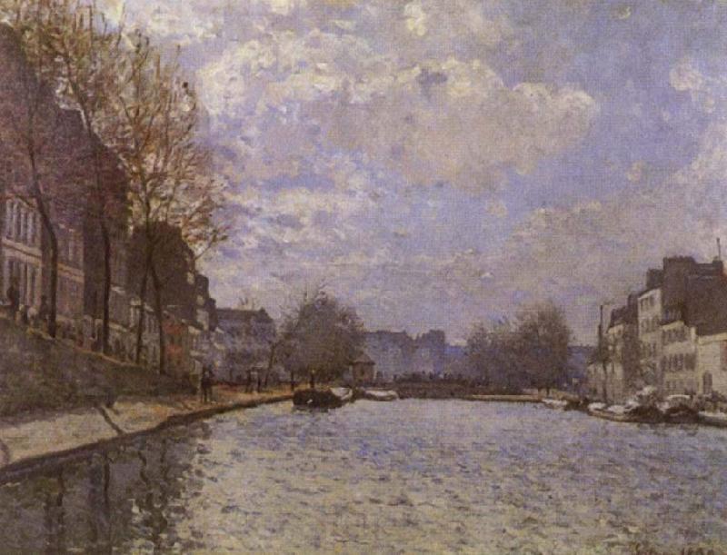 Alfred Sisley The Saint-Martin canal in Paris France oil painting art